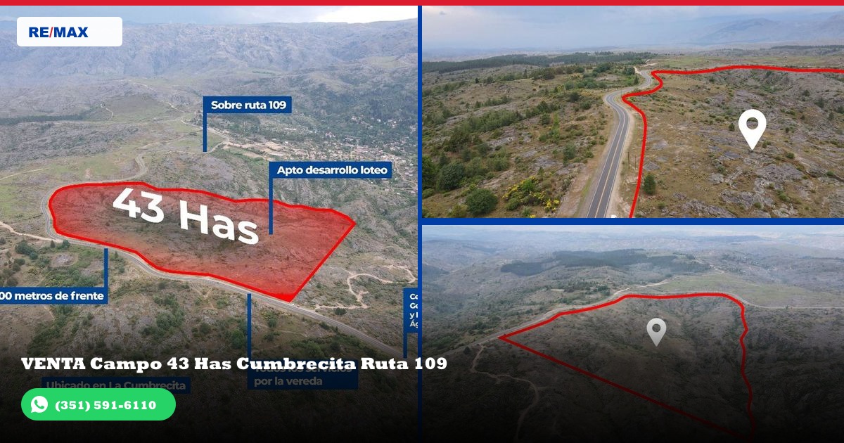 01 - Vista aérea frontal de la propiedad en Barrio Calamuchita, La Cumbrecita