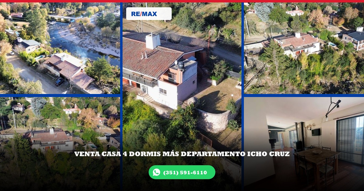 01 - Vista aérea frontal de la propiedad en Barrio Villa Rio Icho Cruz, Villa Rio Icho Cruz