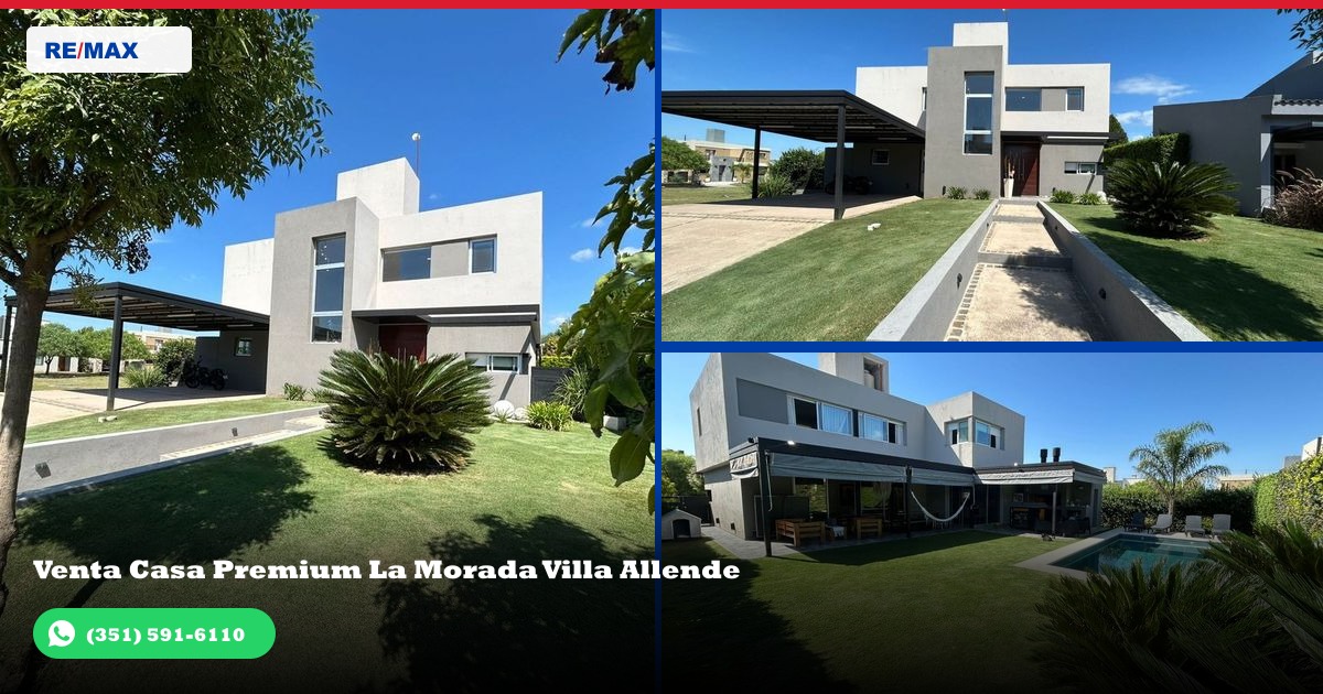01 - Vista aérea frontal de la propiedad en Barrio Villa Allende, Villa Allende