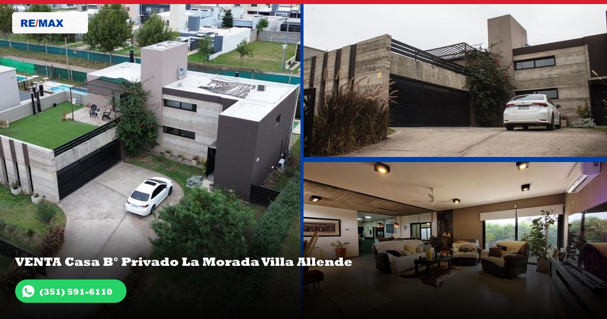 01 - Vista aérea frontal de la propiedad en Barrio Colon, Villa Allende