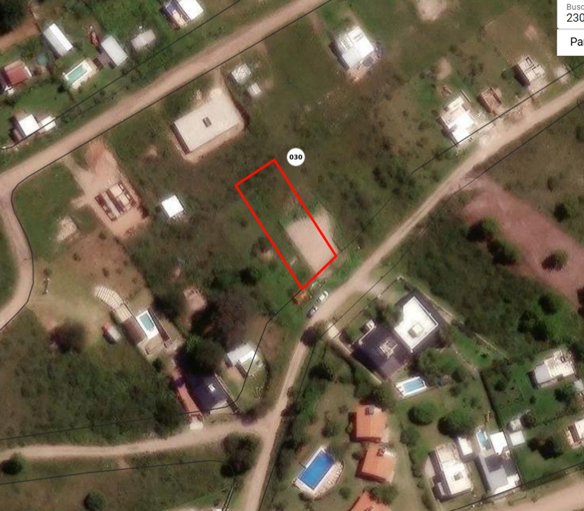 Vista principal de Terreno / Lote en Barrio Huerta Grande